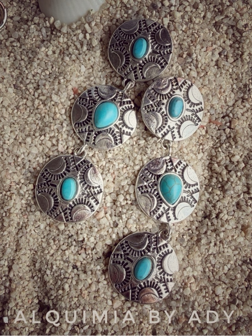 FLOWY | spring jewelry |Silver and turquoise shoulder duster Earrings